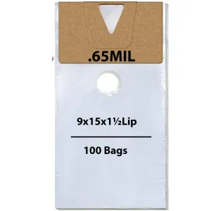 9X15 inches   1.5 inch Lip Door Knob Bags 0.65 Mil Polypropylene