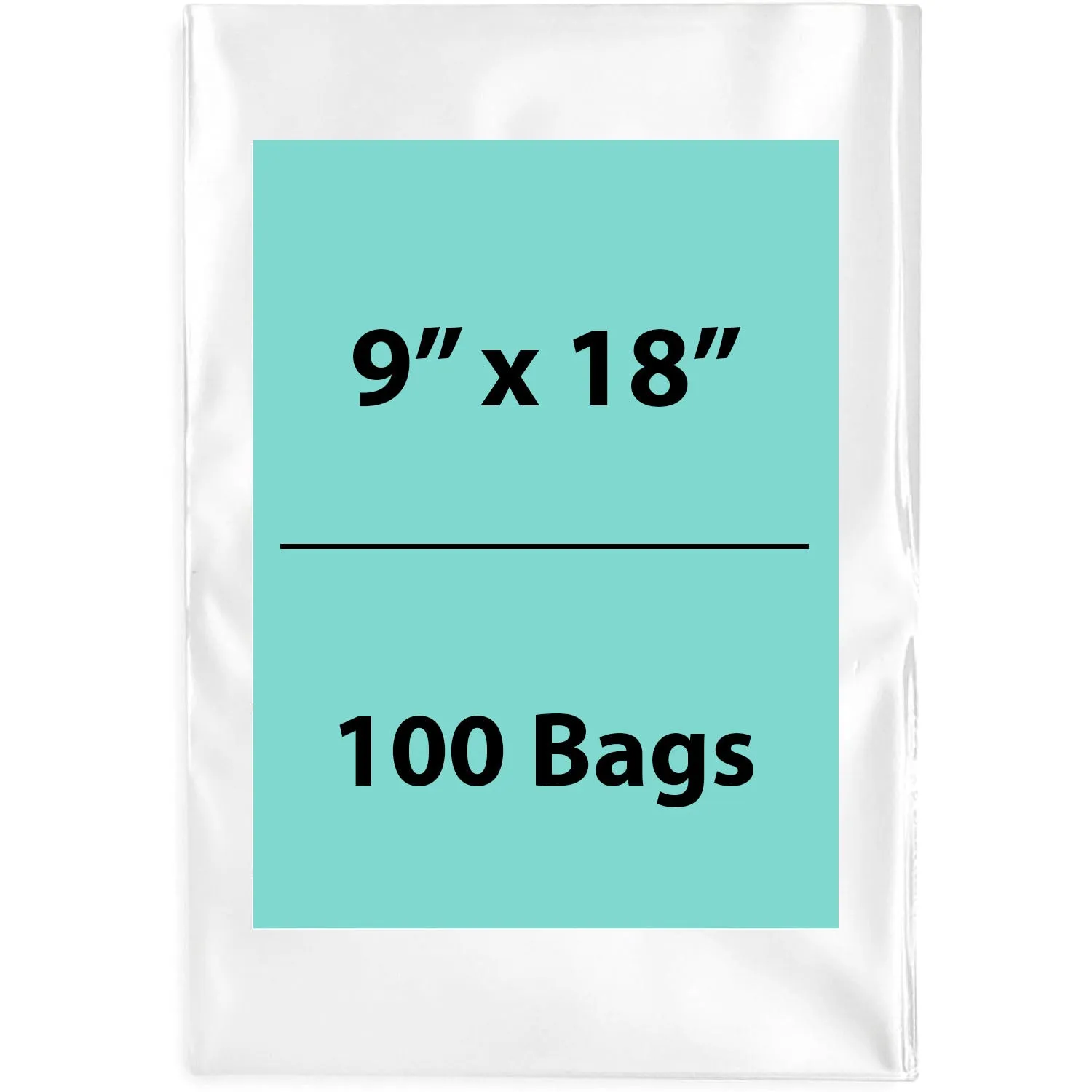 9X18 inches Clear Flat Poly Bags 3Mil Open Top (LDPE)