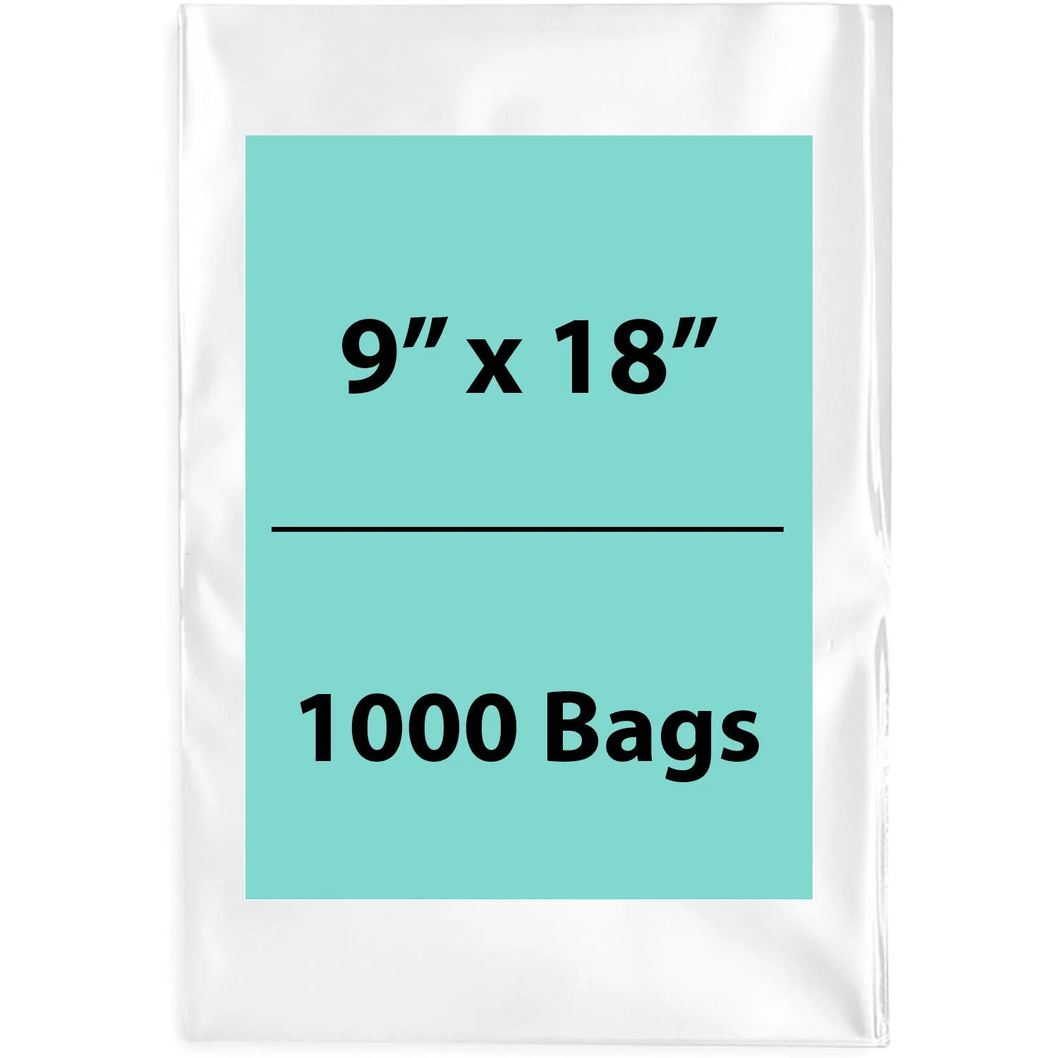 9X18 inches Clear Flat Poly Bags 3Mil Open Top (LDPE)