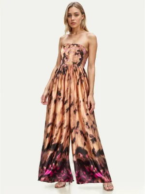Abstract Ombre Wide Leg Jumpsuit