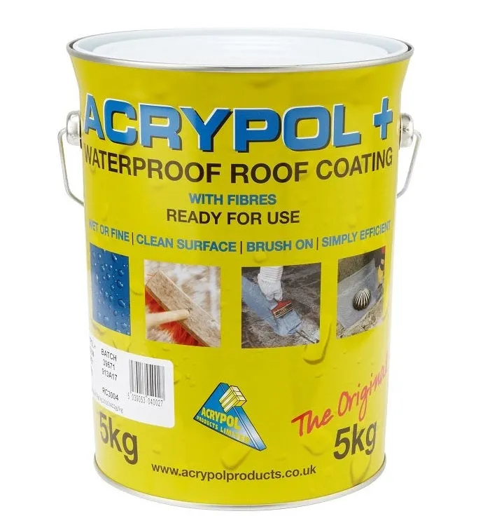 Acrypol   Waterproof Roof Coating 5kg - Grey