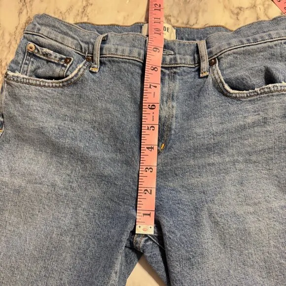 AGOLDE Sophie Distressed Mid Rise Skinny Jeans