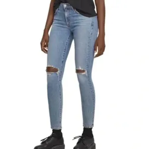 AGOLDE Sophie Distressed Mid Rise Skinny Jeans