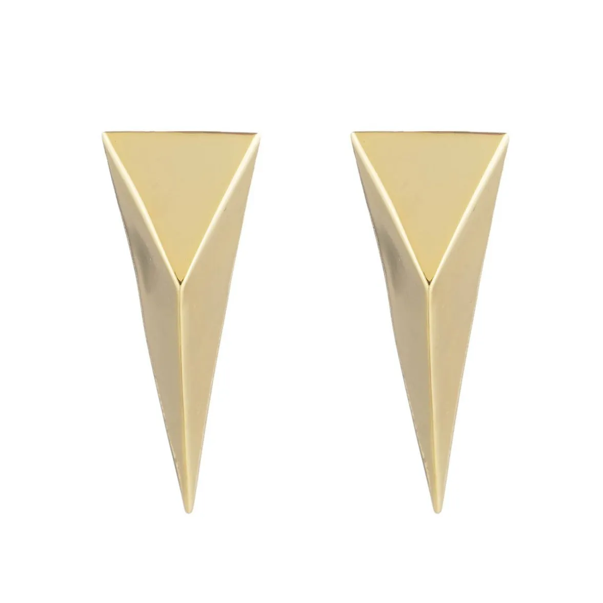 Alexis Bittar Pyramid Clip on Earrings in Gold