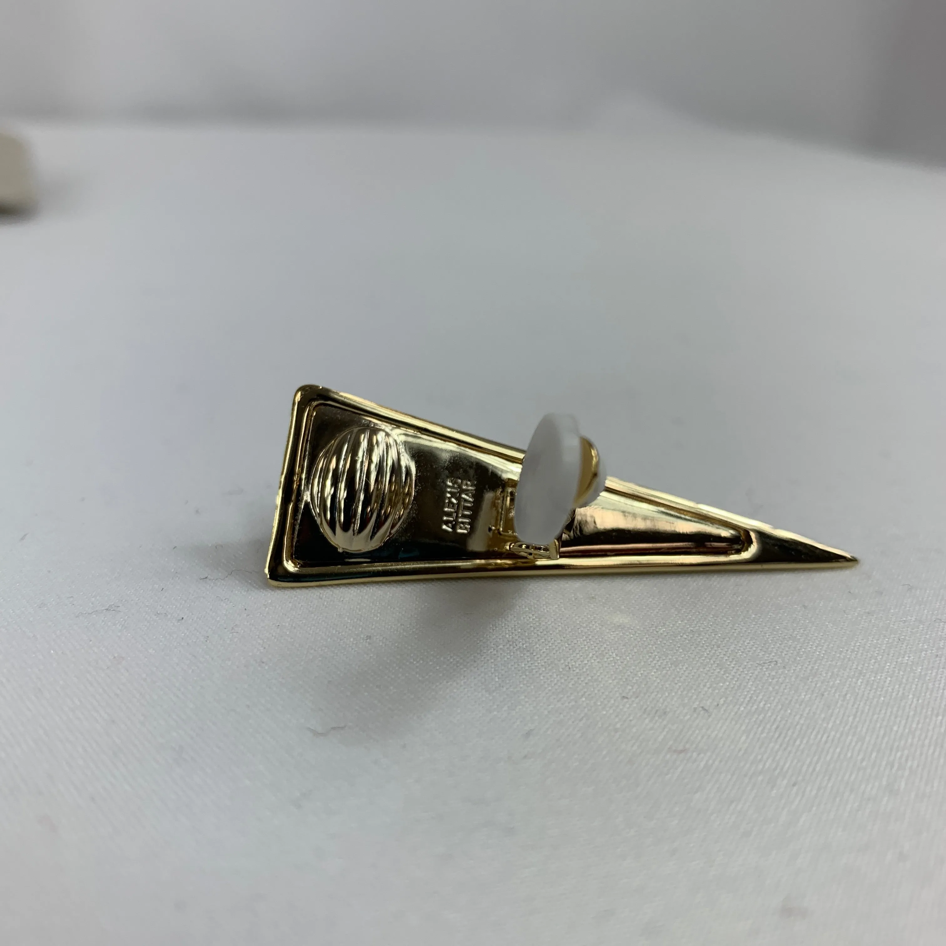 Alexis Bittar Pyramid Clip on Earrings in Gold