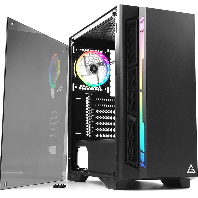 Antec NX400 ARGB LED Tempered Glass Side (GPU 330mm) ATX | Micro ATX | ITX Gaming Chassis - Black