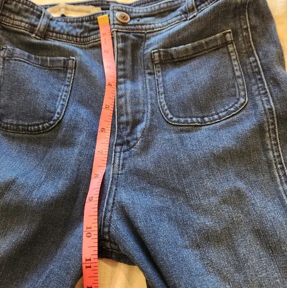 Anthropologie Pilcro Patch Pocket Flare Bell Bottom High Waisted Jean