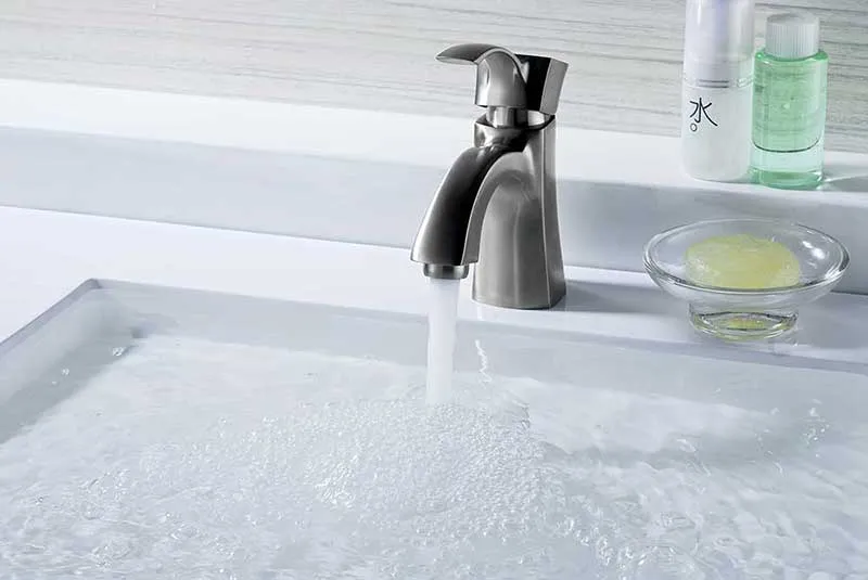 Anzzi Alto Series Single Handle Bathroom Sink Faucet in Brushed Nickel