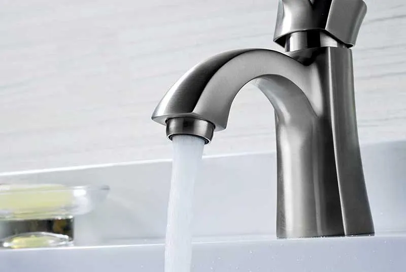 Anzzi Alto Series Single Handle Bathroom Sink Faucet in Brushed Nickel