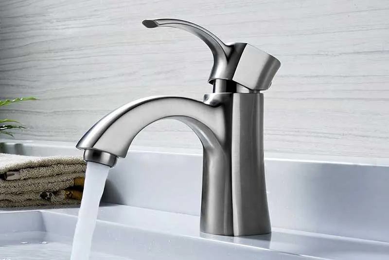 Anzzi Alto Series Single Handle Bathroom Sink Faucet in Brushed Nickel