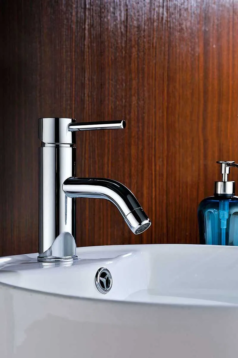 Anzzi Bravo Series Single Handle Bathroom Sink Faucet in Polished Chrome