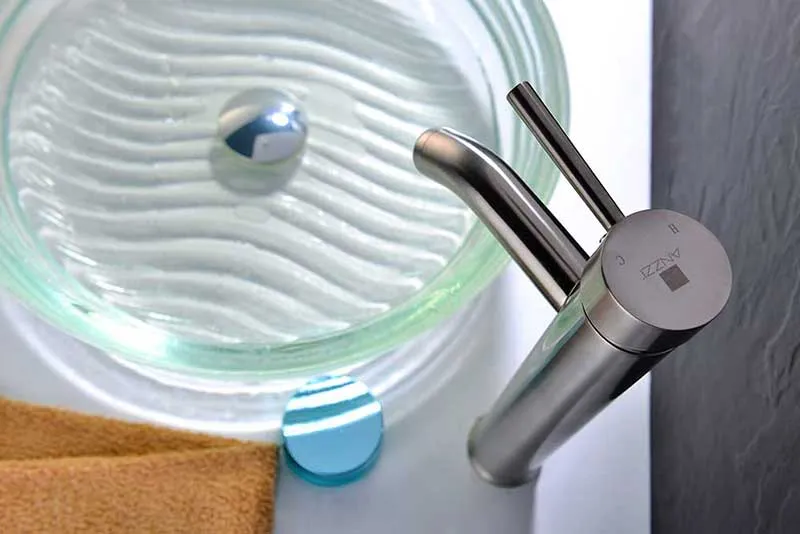 Anzzi Fann Single Handle Vessel Sink Faucet in Brushed Nickel