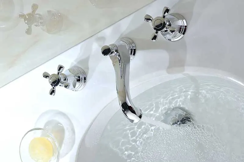 Anzzi Melody Series 2-Handle Bathroom Sink Faucet in Polished Chrome
