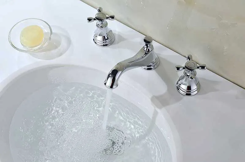 Anzzi Melody Series 2-Handle Bathroom Sink Faucet in Polished Chrome