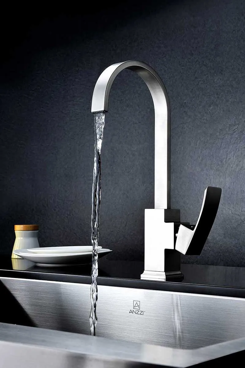 Anzzi Opus Series Single Handle Kitchen Faucet in Brushed Nickel