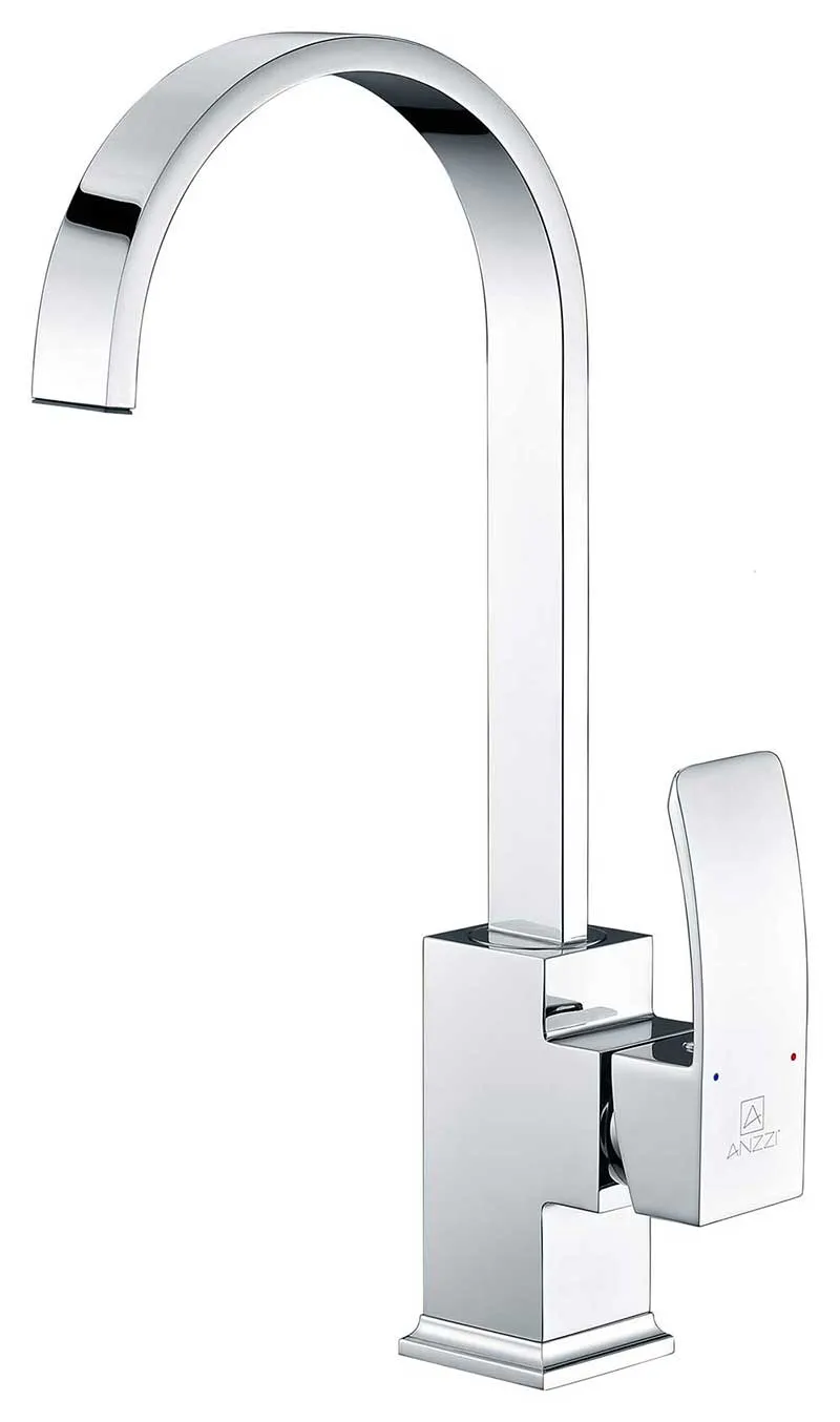 Anzzi Opus Series Single Handle Kitchen Faucet in Polished Chrome
