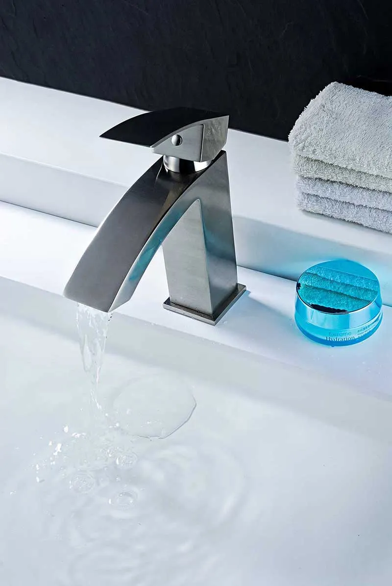 Anzzi Revere Single Handle Bathroom Sink Faucet in Brushed Nickel