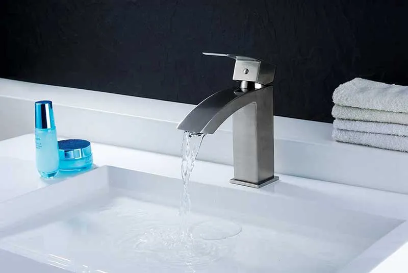 Anzzi Revere Single Handle Bathroom Sink Faucet in Brushed Nickel