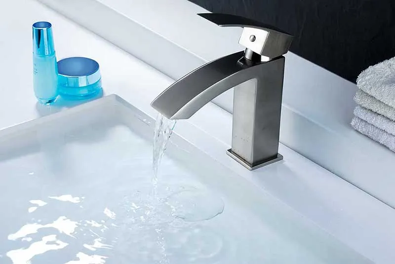 Anzzi Revere Single Handle Bathroom Sink Faucet in Brushed Nickel