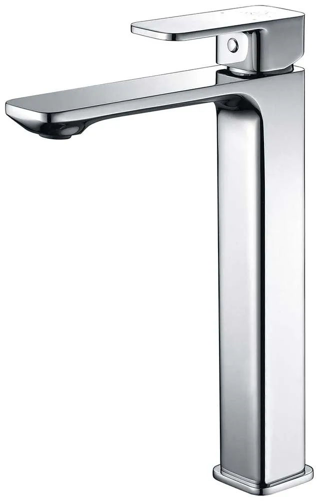 Anzzi Vibra Single Hole Single-Handle Bathroom Sink Faucet-Polished Chrome