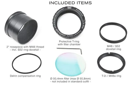 Baader Zero-Tolerance Protective Canon DSLR T-Ring T-2/M48 and 2" - 2958550C