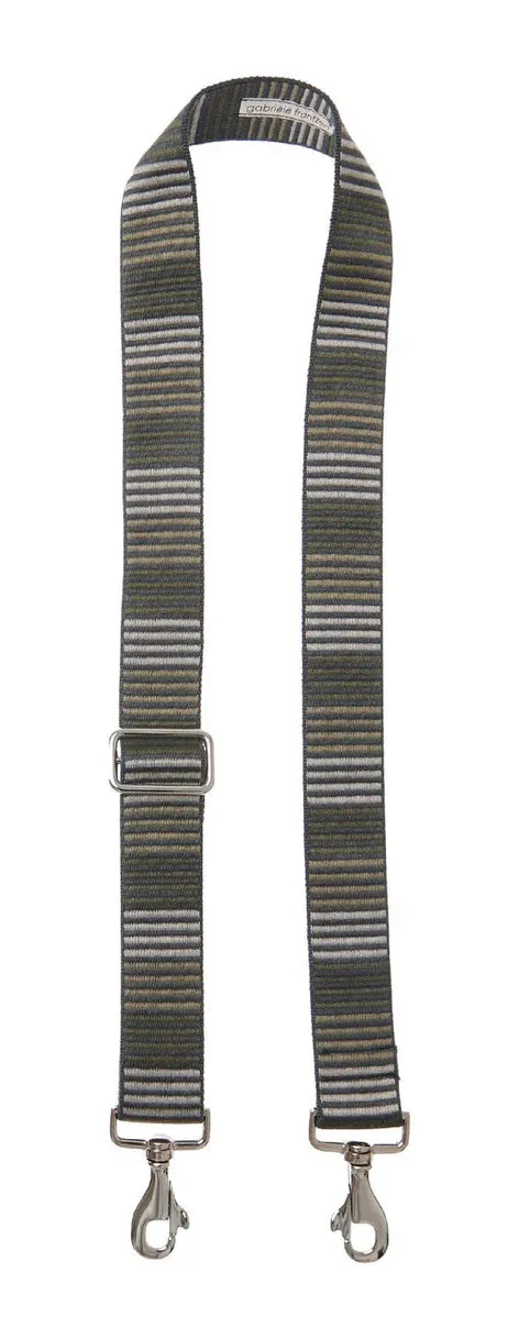 BAG STRAP HORIZONTAL STRIPES - OLIVE