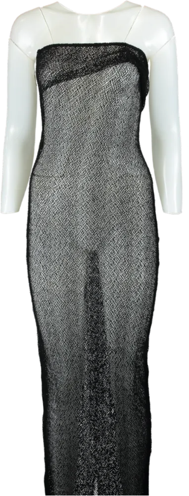 Bananhot Black Sheer Alice Maxi Dress UK XS/S