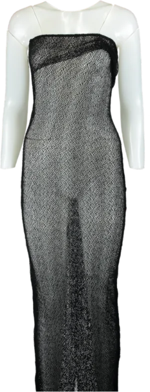 Bananhot Black Sheer Alice Maxi Dress UK XS/S