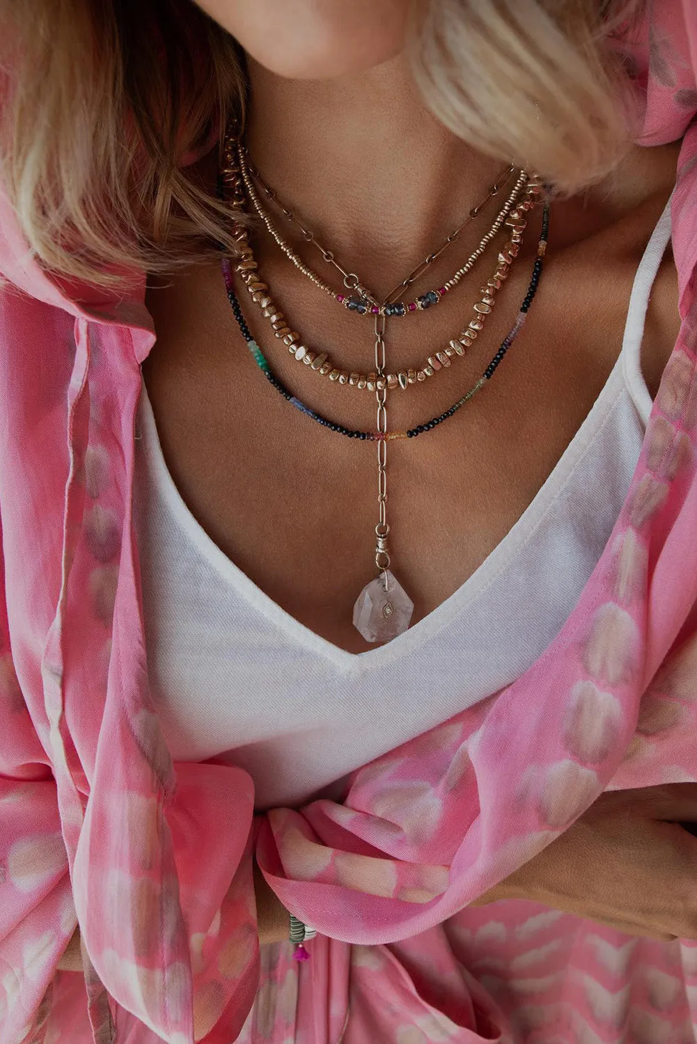 Barbie Style  Pink Bohemian Tie Dye Oversize Long Kimono