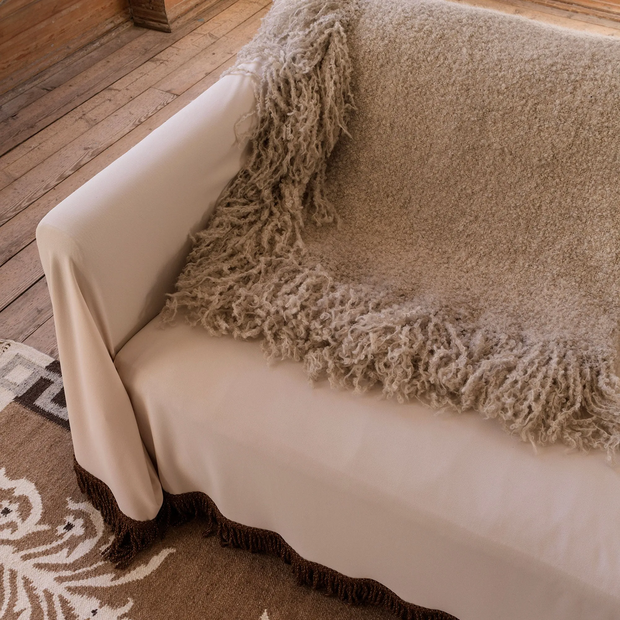 Beige Throw