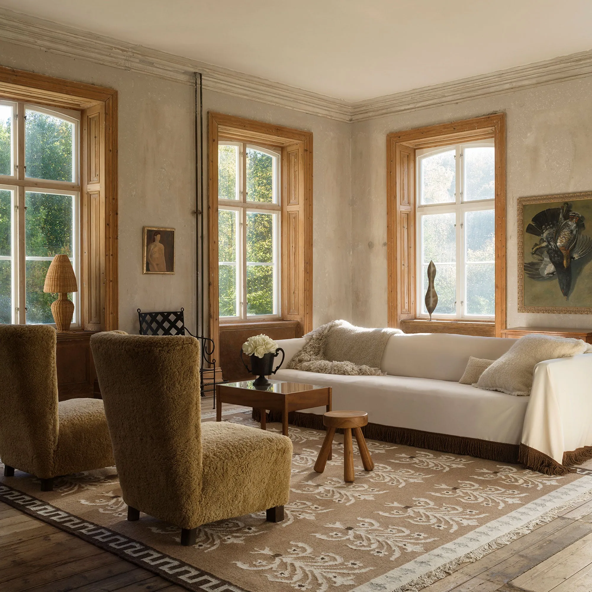 Beige Throw