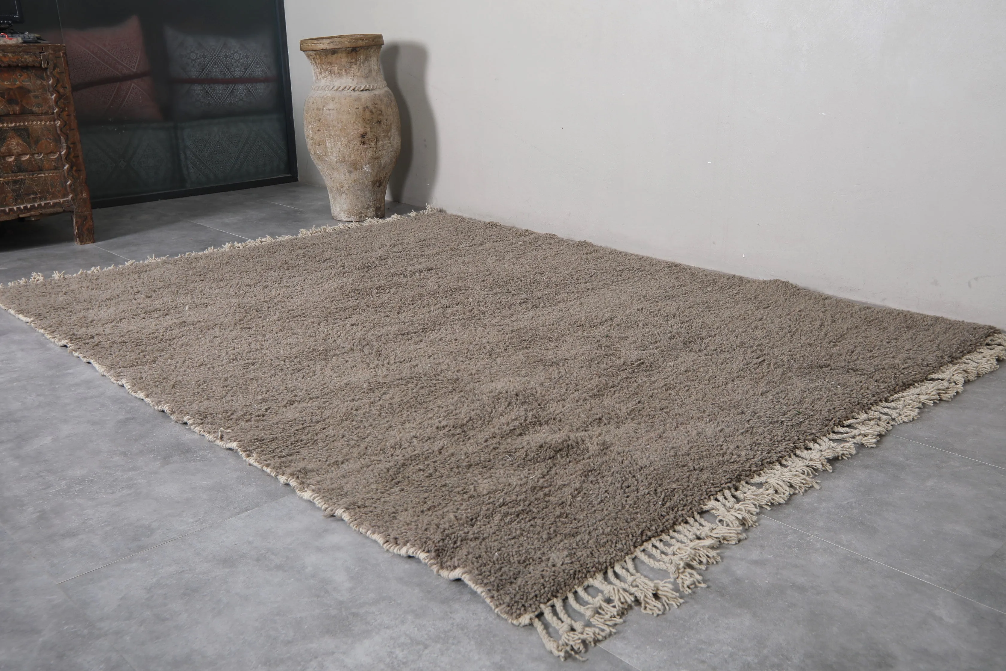 Beni Ourain Rug - 7.5 x 9.6 Feet | Handmade Moroccan Wool