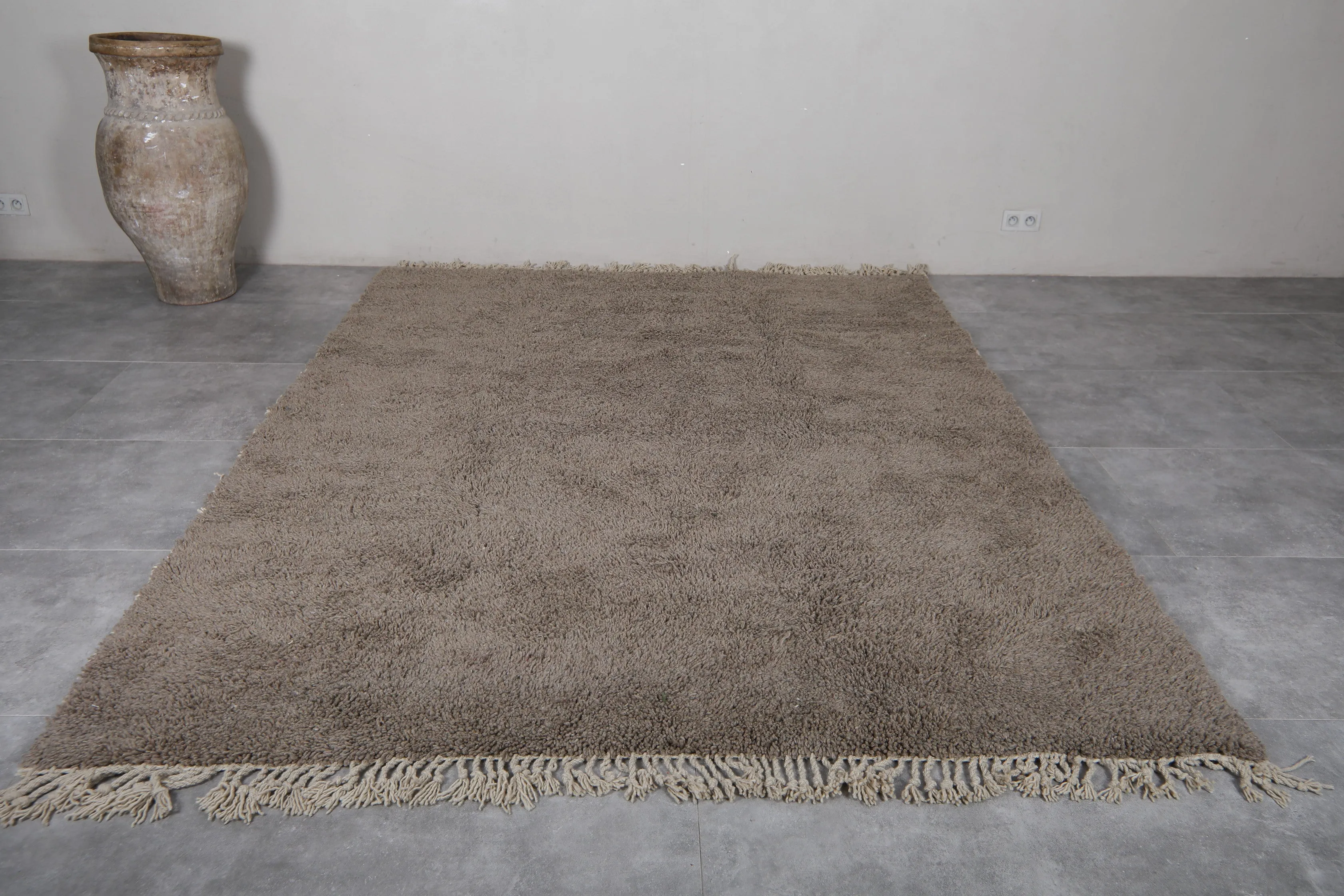 Beni Ourain Rug - 7.5 x 9.6 Feet | Handmade Moroccan Wool