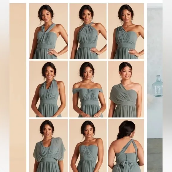 Birdy Grey Christina Sandy Mauve Convertible Tulle Dress Medium Bridesmaid Prom