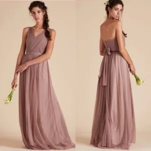 Birdy Grey Christina Sandy Mauve Convertible Tulle Dress Medium Bridesmaid Prom