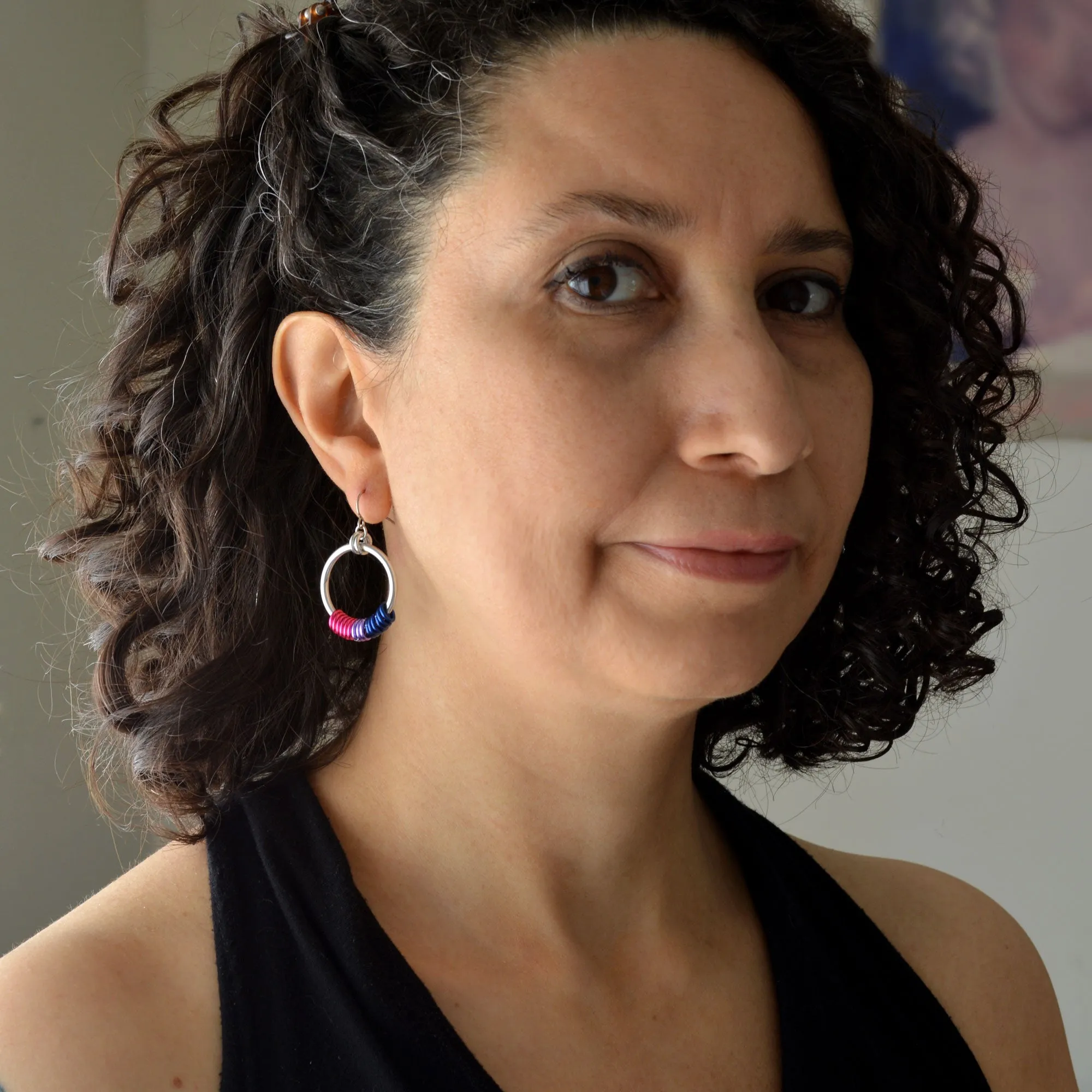 Bisexual Pride Hoop Earring