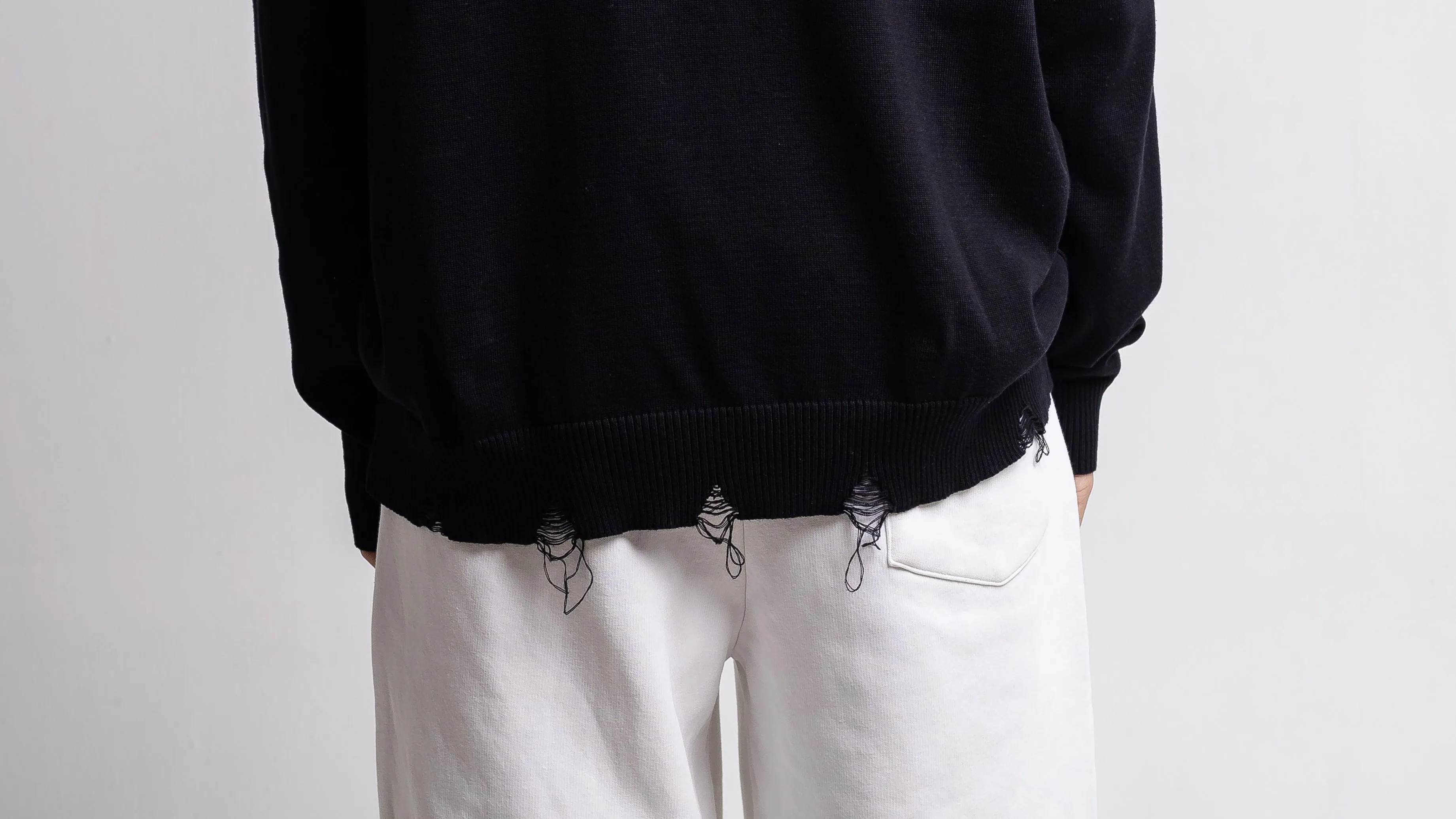 Black Two—Tone light hoodie