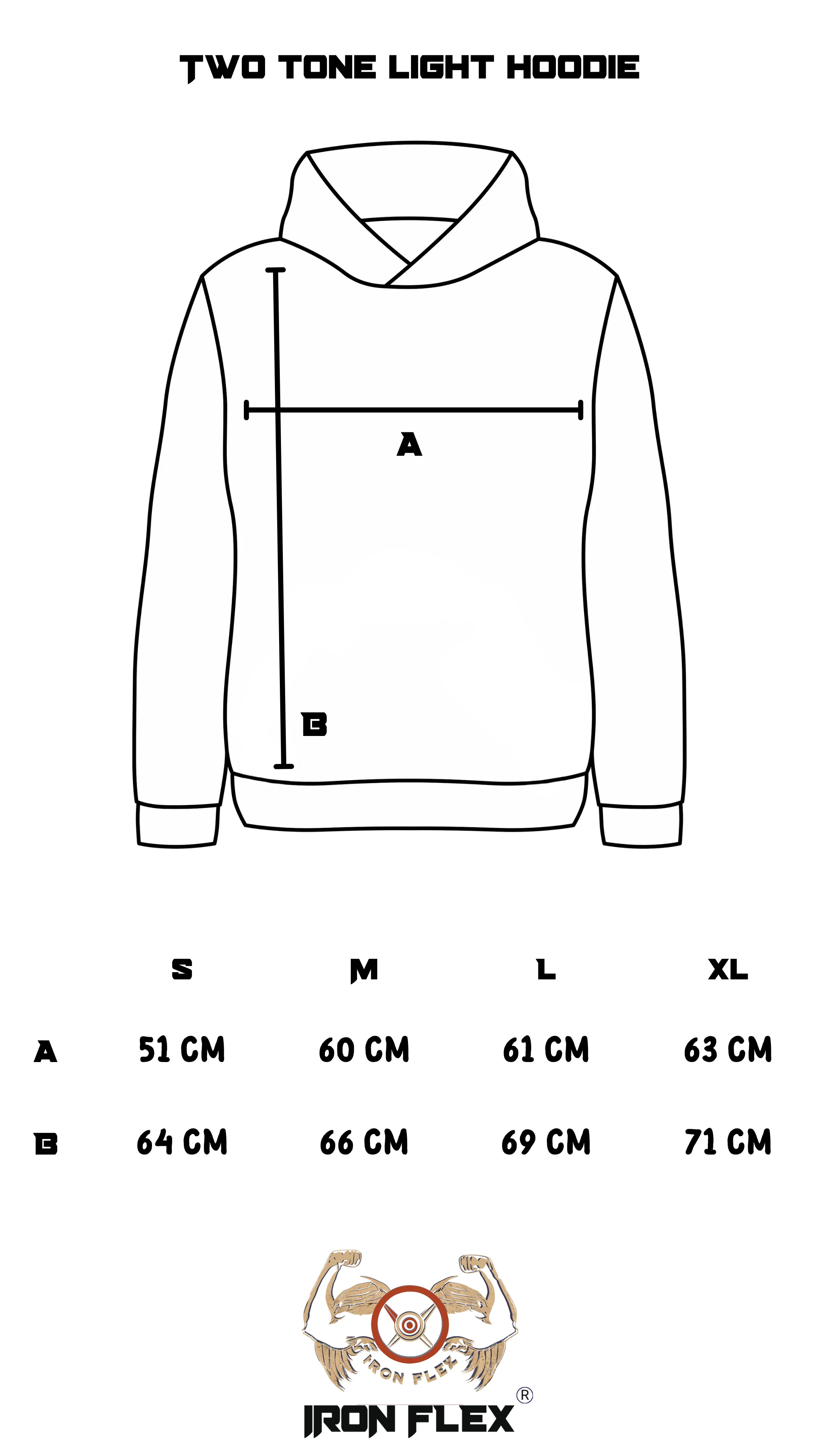 Black Two—Tone light hoodie