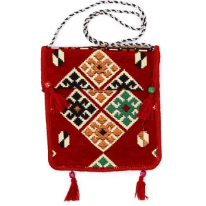 Boho Bag Messenger Red Kilim