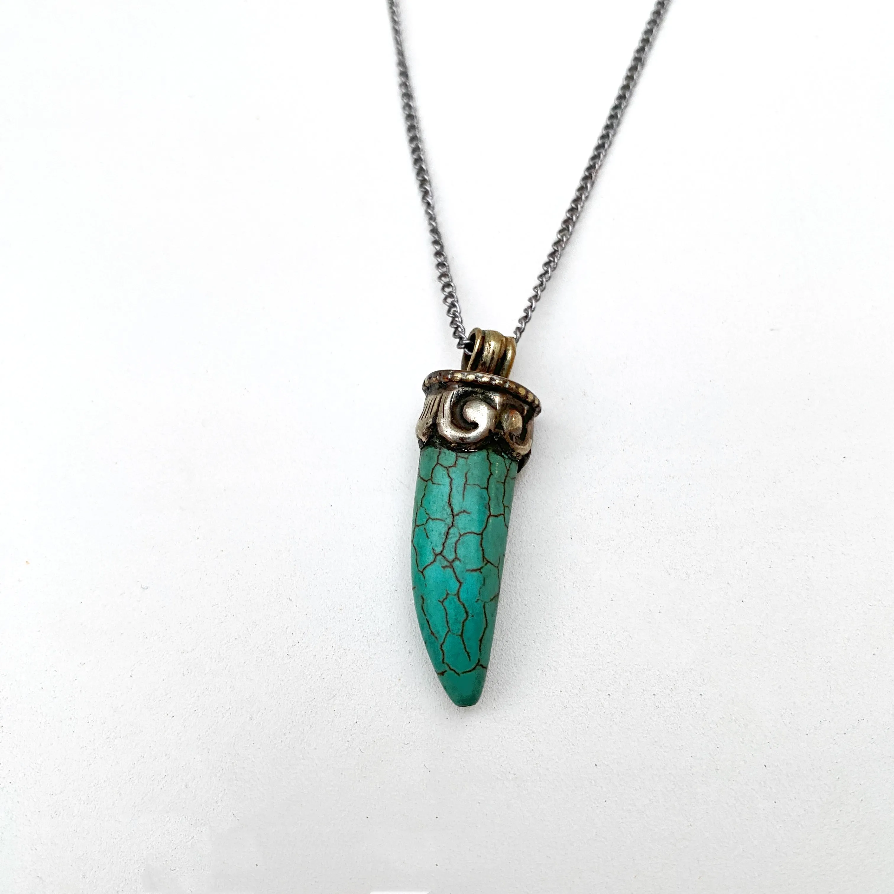 Boho Layered Branch Choker Turquoise Necklace