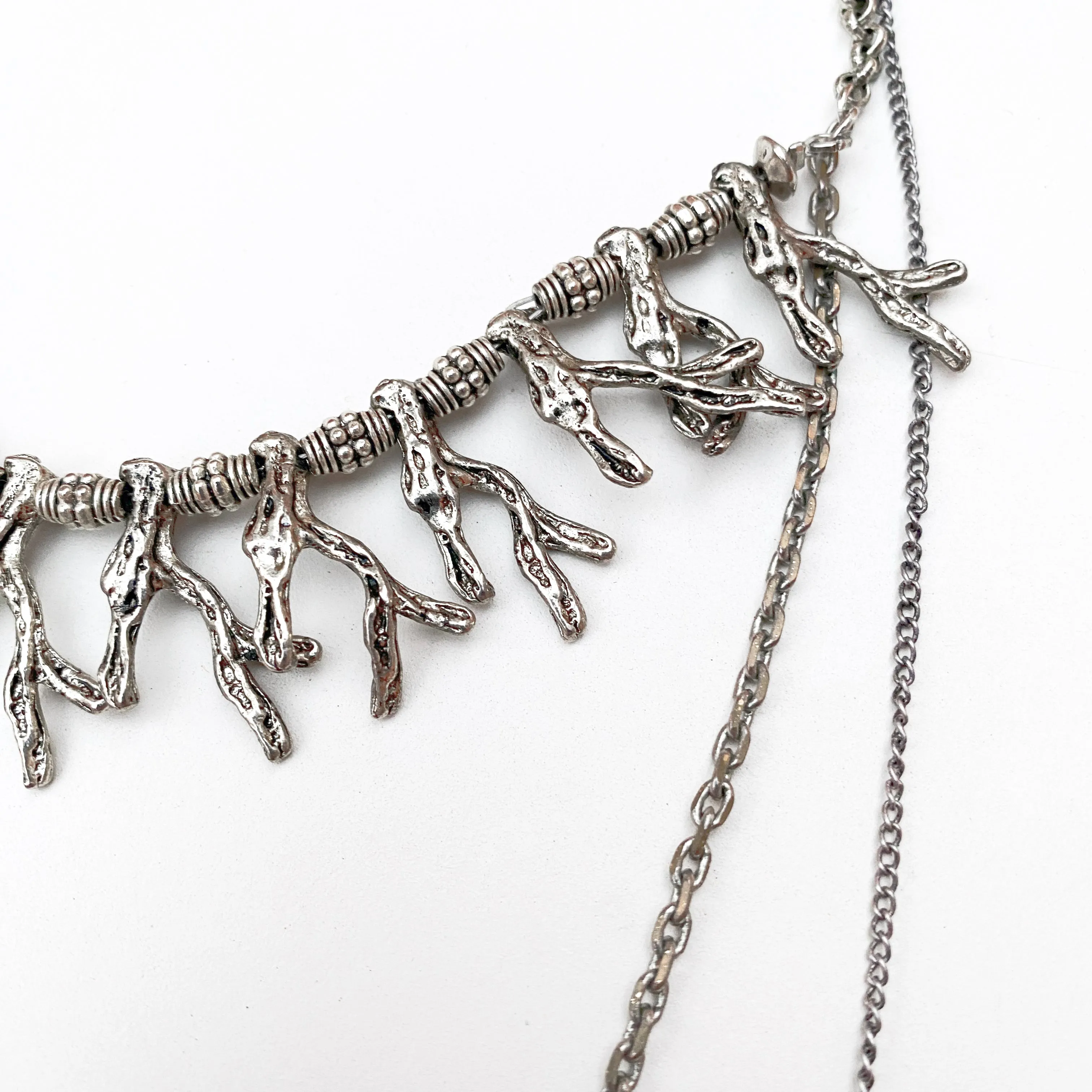 Boho Layered Branch Choker Turquoise Necklace