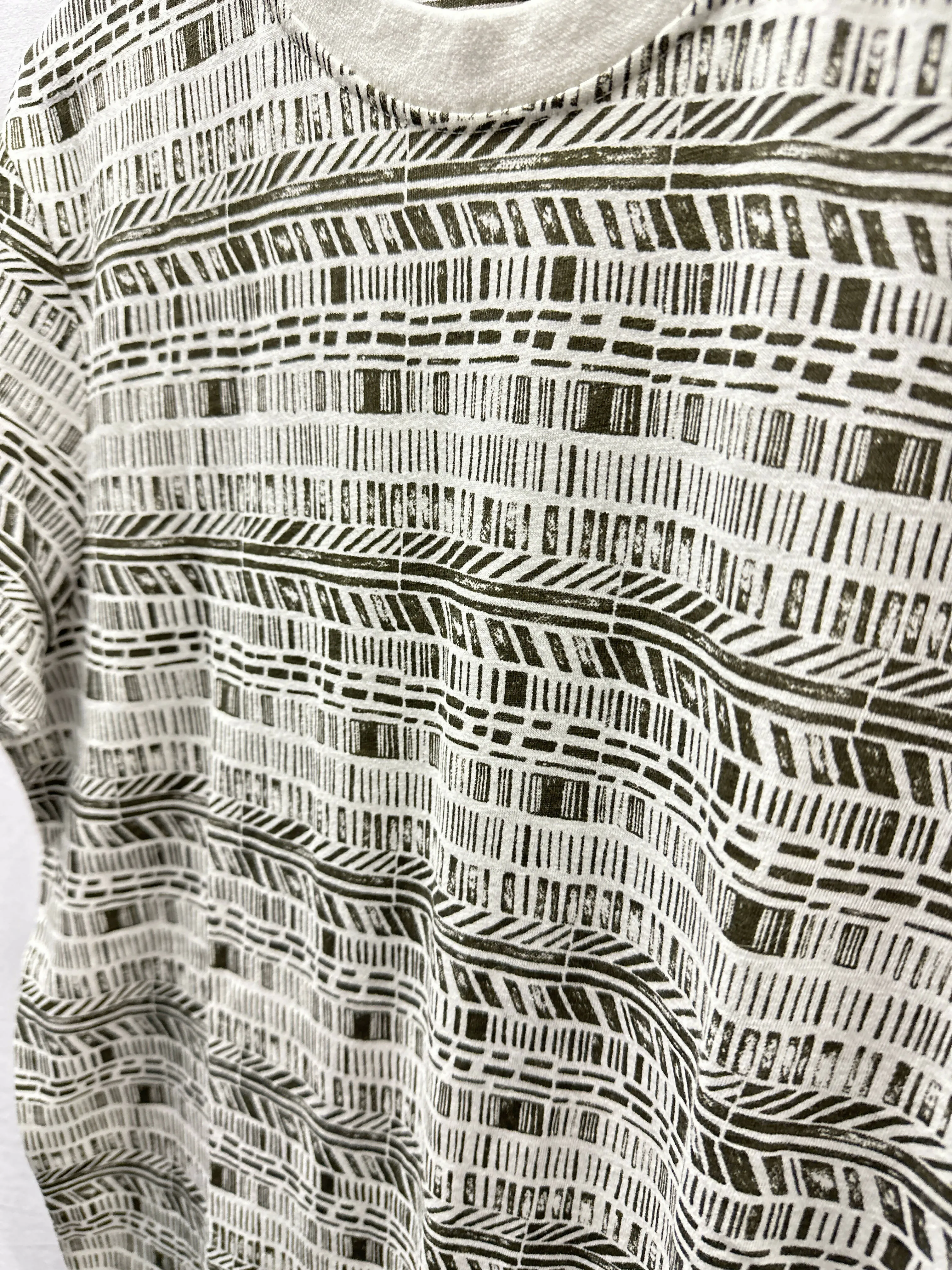 Boho Style T-Shirt Grün weiss Bohemian