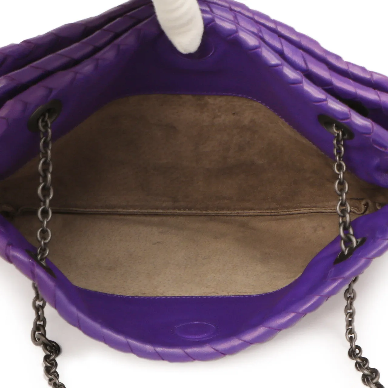 Bottega Veneta Purple Nappa Intrecciato Duo