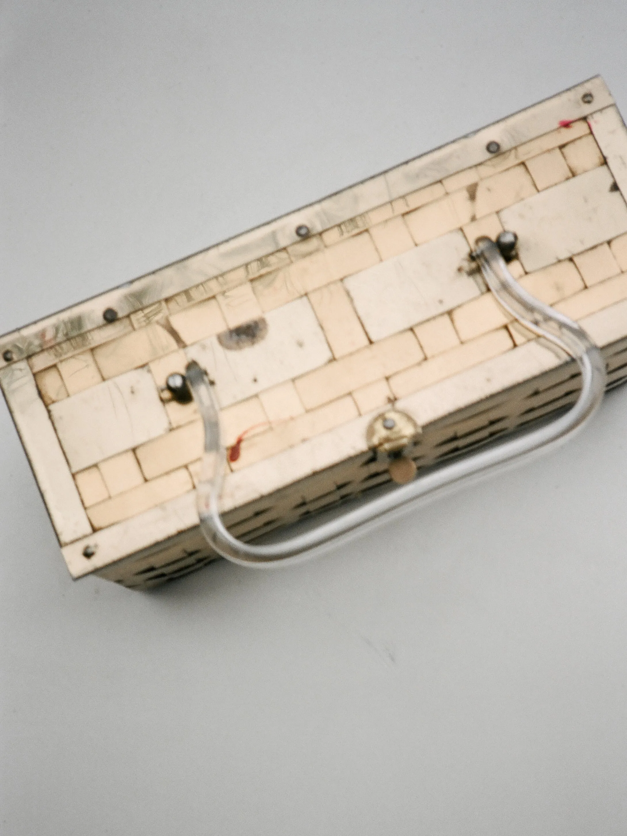 Brass Metallic Box Bag