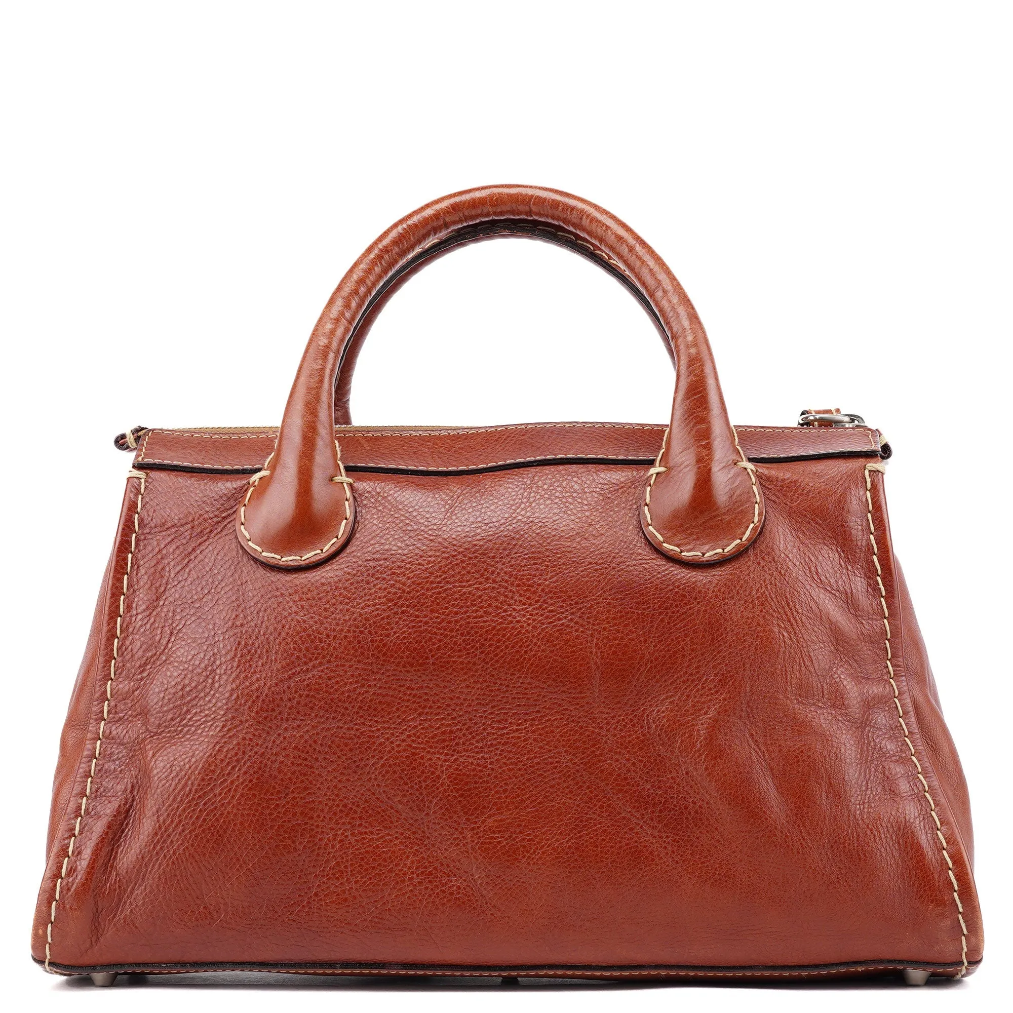 Brown Leather Edith Tote Bag