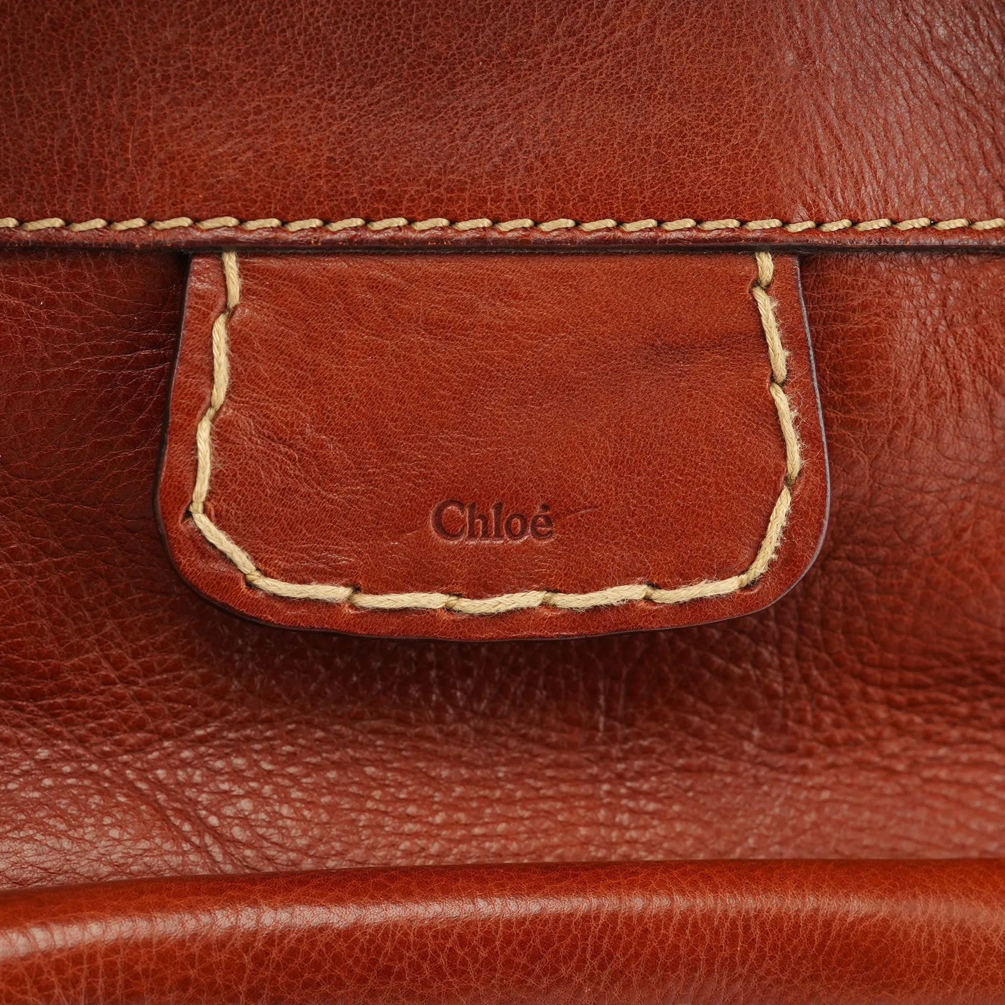 Brown Leather Edith Tote Bag