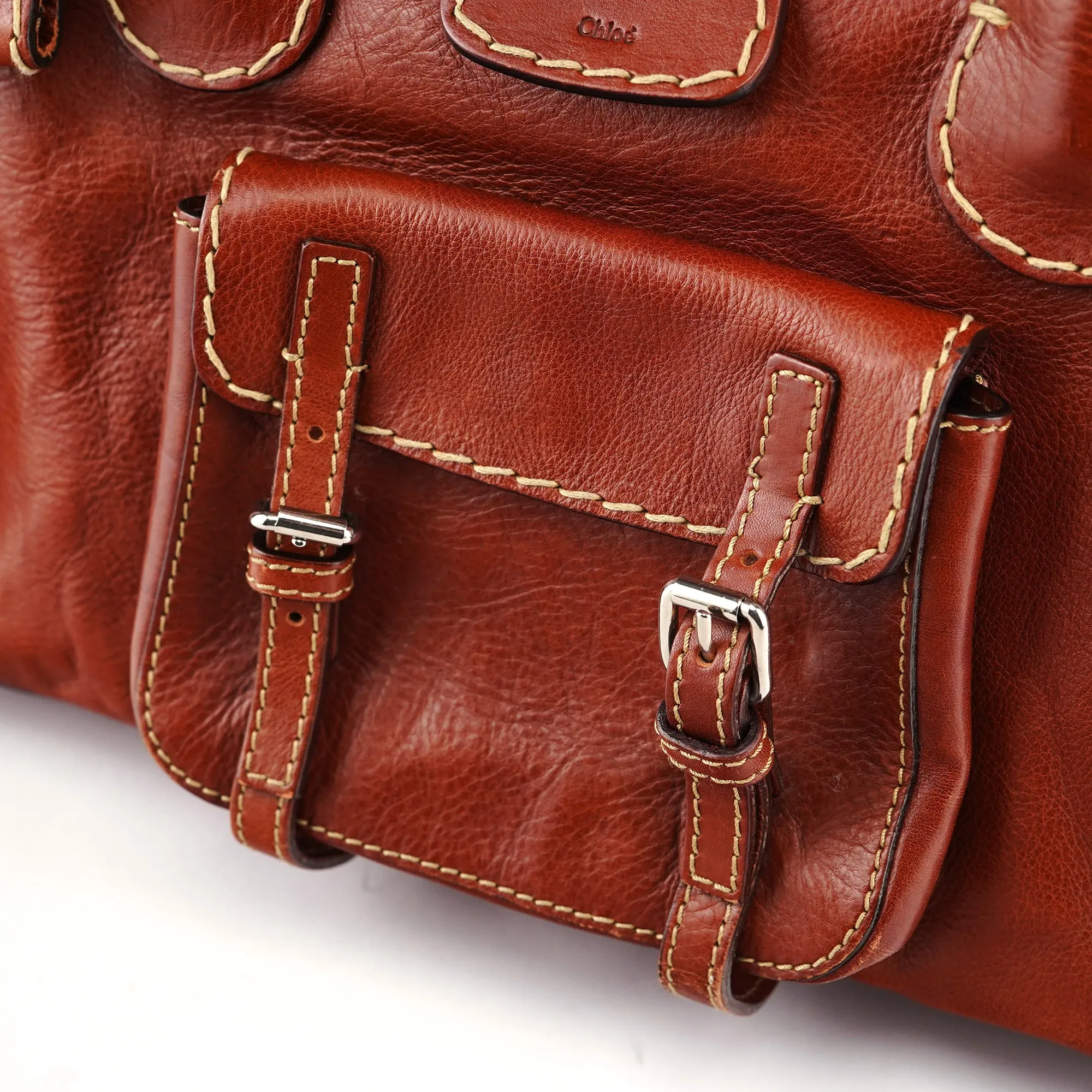 Brown Leather Edith Tote Bag
