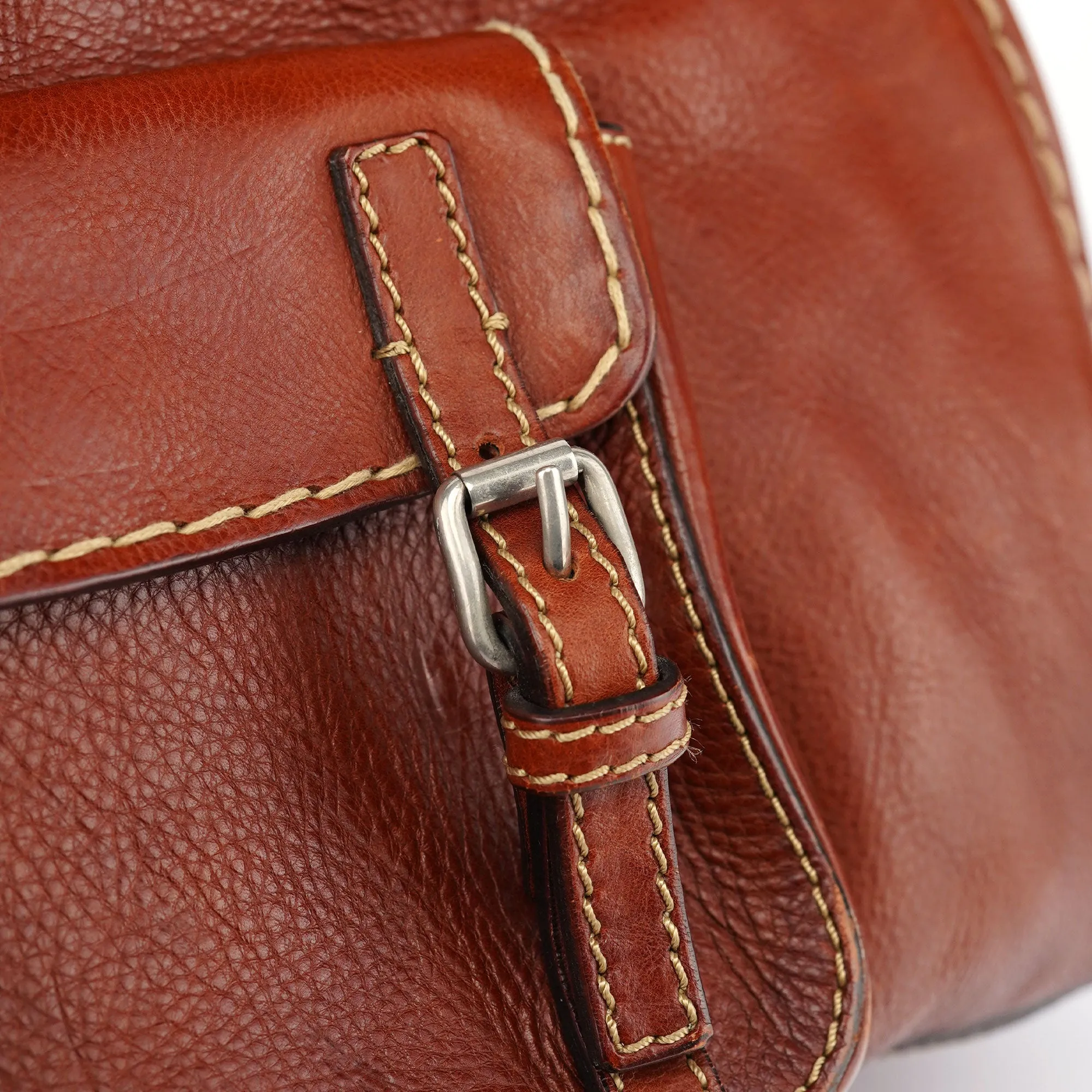Brown Leather Edith Tote Bag