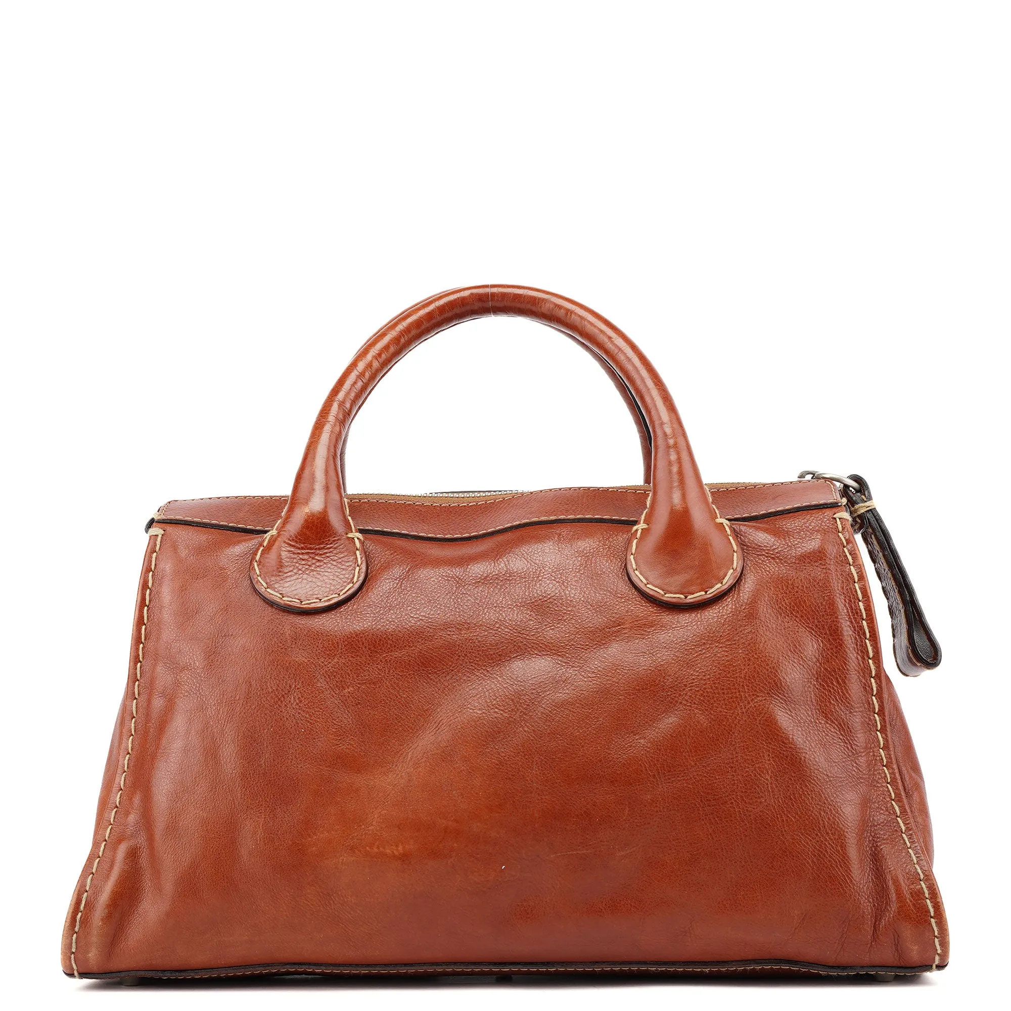 Brown Leather Edith Tote Bag