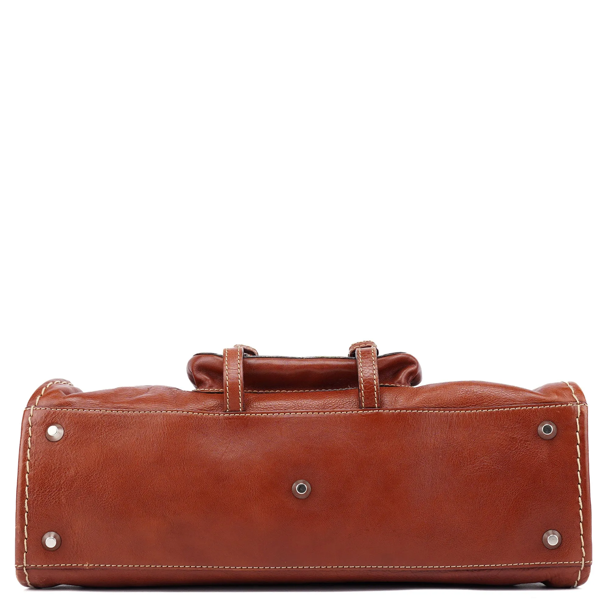 Brown Leather Edith Tote Bag